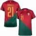 La camiseta de casa de la Copa del Mundo FIFA 2022 de Portugal de Diogo Jota - Rojo y Verde