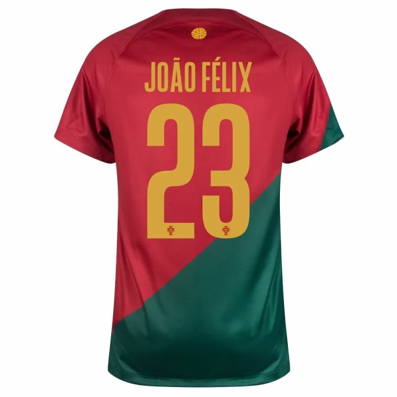 La camiseta de casa de la Copa del Mundo FIFA 2022 de Portugal de João Félix - Rojo y Verde