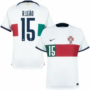 La camiseta de partido fuera de la Copa del Mundo FIFA 2022 de Portugal de Rafael Leão - Blanca