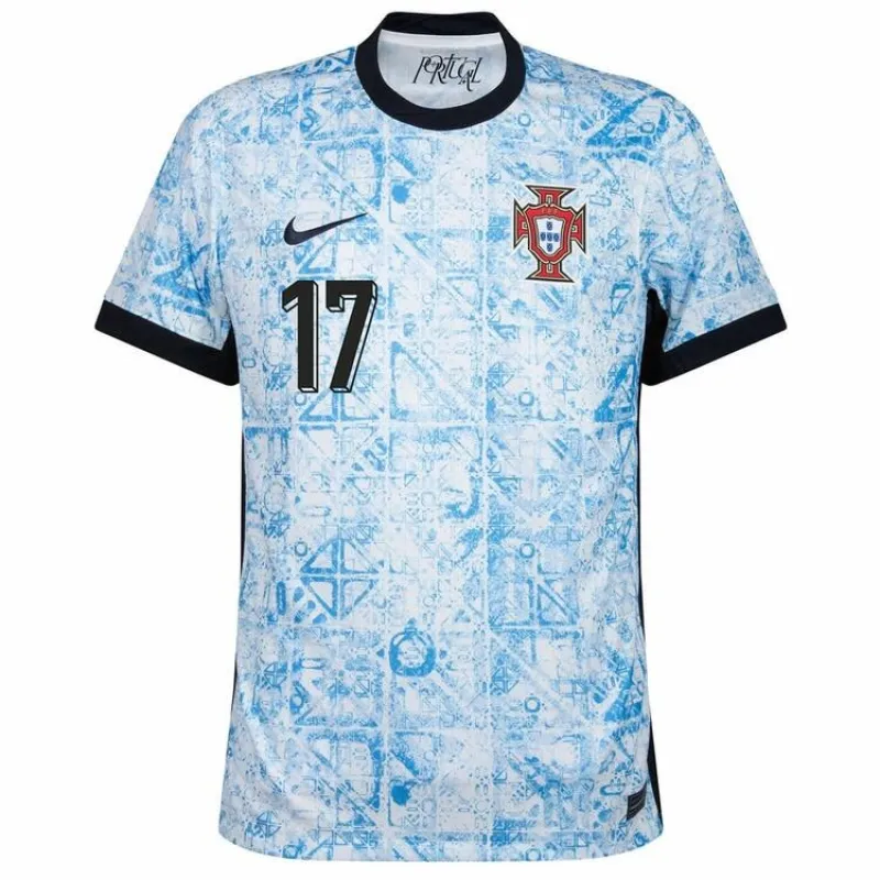 Rafael Leão. Maglia di trasferta della Portogallo 2024/25 - Bianco