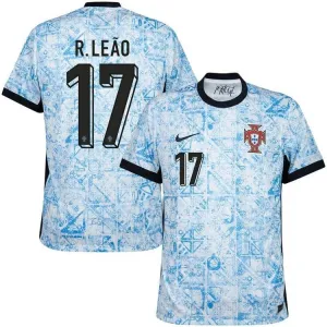 Rafael Leão. Camiseta de fuera de Portugal 2024/25 - Blanco