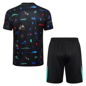 Traje de entrenamiento + pantalones cortos de Portugal 2024/25 - patrón negro