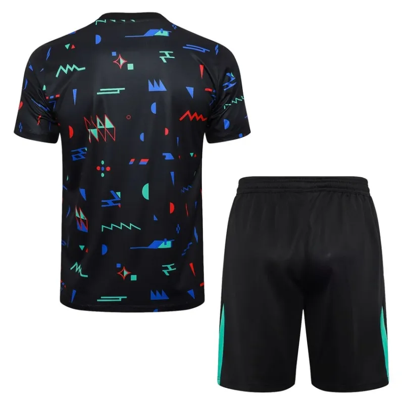 Portugiesisches 2024/25 Trainingsanzug + Shorts - schwarzes Muster