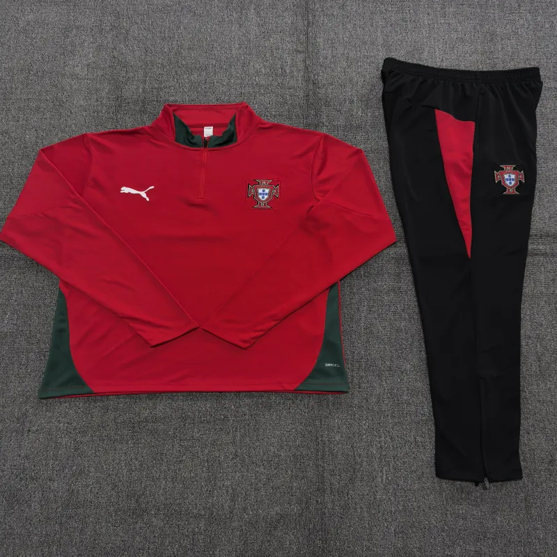 Portugal 2025/26 Ensemble Sport Enfant Rouge