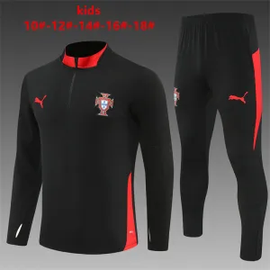 Portugal 2025/26 Conjunto Deportivo Infantil Negro