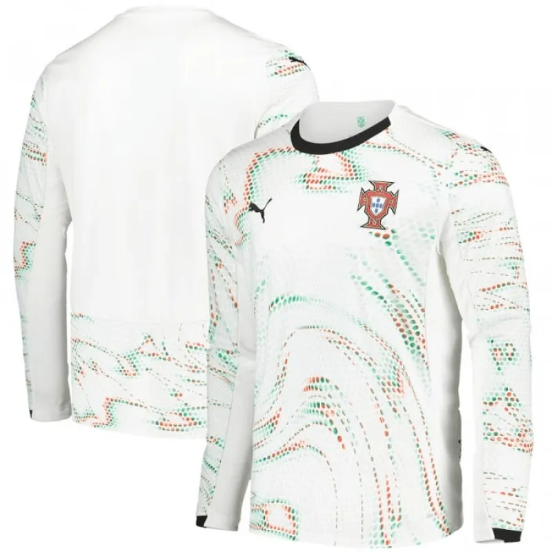 Portugal 2025/26 Auswärts-Trikot langarm - Weiß