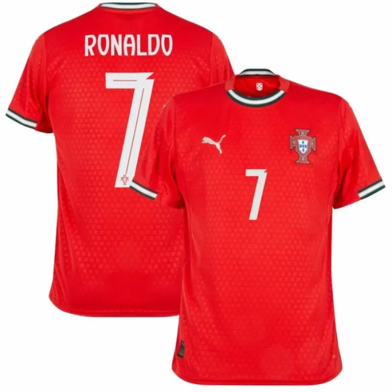 Portugal RONALDO Kinder-Trikot 2025/26 Heim - Rot