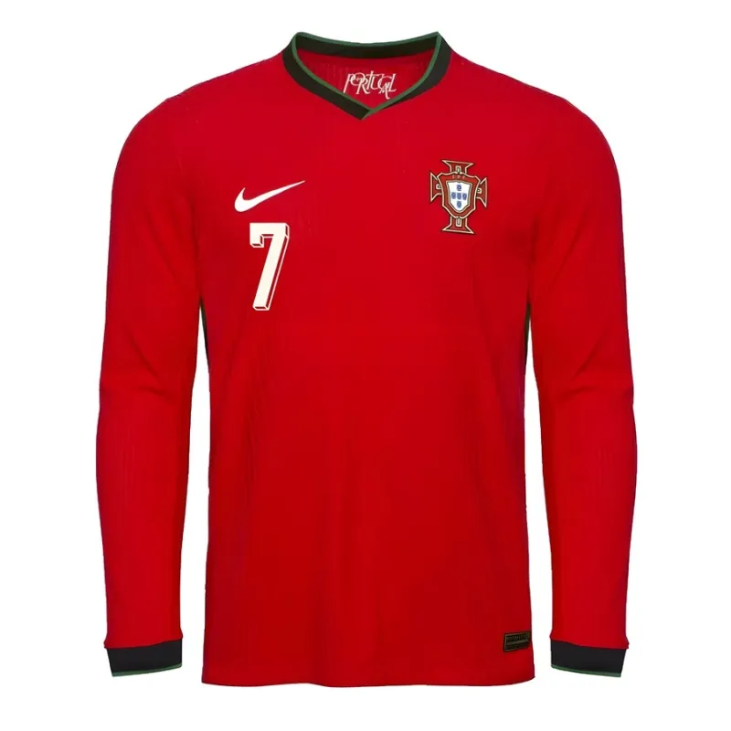 Portugal RONALDO 2025/26 Home Long-Sleeved Jersey - Red