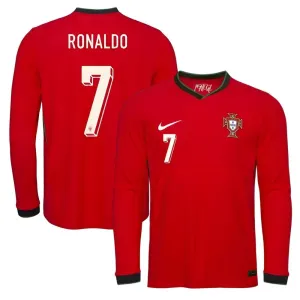 Portugal RONALDO Camiseta Local de mangas largas 2025/26 - Rojo
