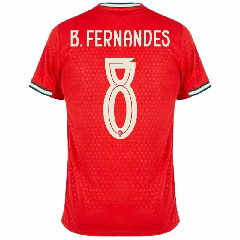 Portugal B. FERNANDES 2025/26 Camiseta Local - Roja
