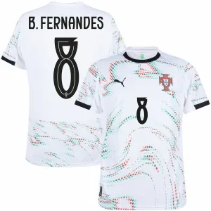 Portugal B.FERNANDES 2025/26 Camiseta Visitante - Blanca