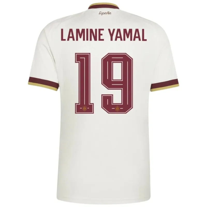 Espagne LAMINE YAMAL 2026/27 maillot extérieur blanc