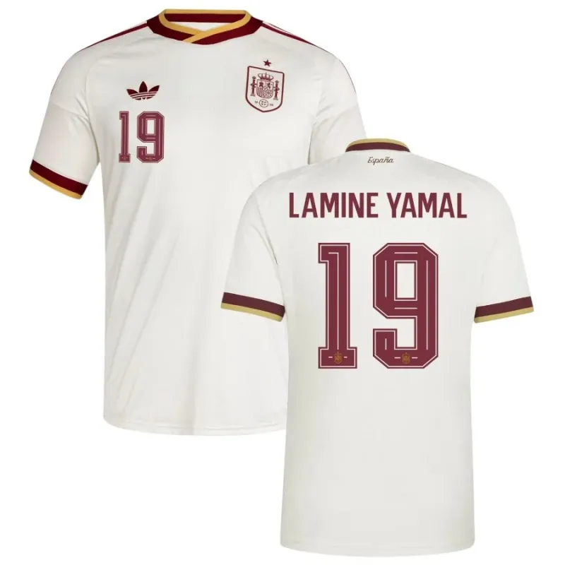 Espagne LAMINE YAMAL 2026/27 maillot extérieur blanc