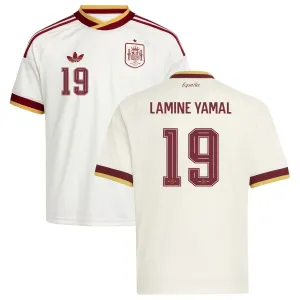 Spagna LAMINE YAMAL 2026/27 maglia trasferta bambino bianca