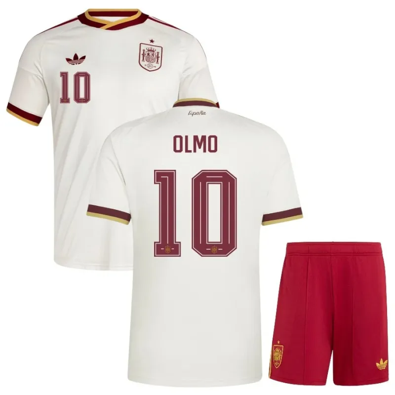 Espagne OLMO 2026/27 ensemble maillot extérieur enfant blanc