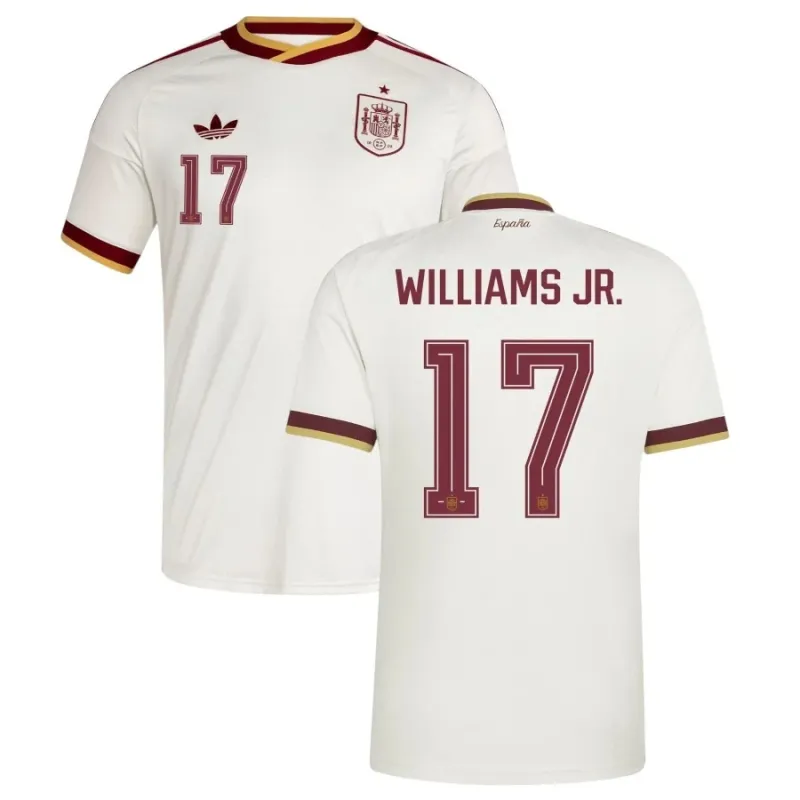 Espagne WILLIAMS JR 2026/27 maillot extérieur blanc