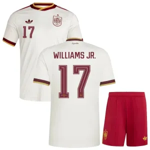 Spagna WILLIAMS JR 2026/27 set maglia trasferta bambino bianca
