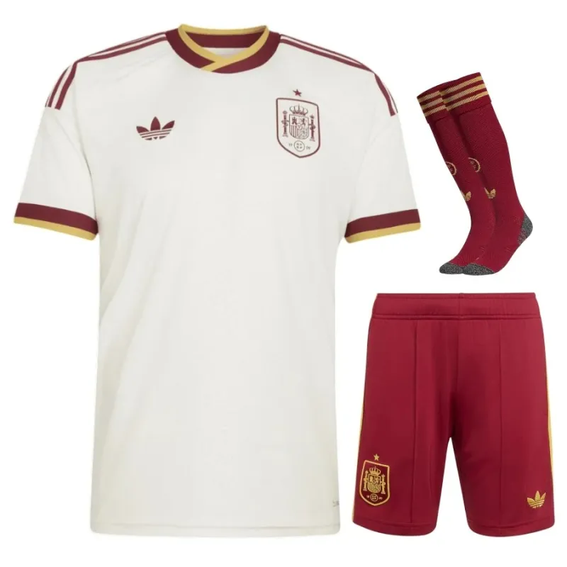 Spain 2026/27 kids away jersey set white