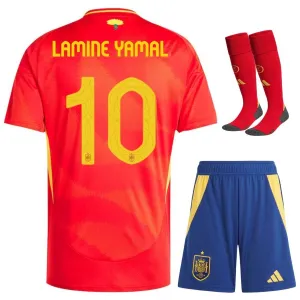 Yamal's Spain 2024/25 Home Kids' Jersey Set - Red