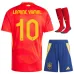 Ensemble de maillot principal pour enfants de l'Espagne de Yamal 2024/25 - Rouge