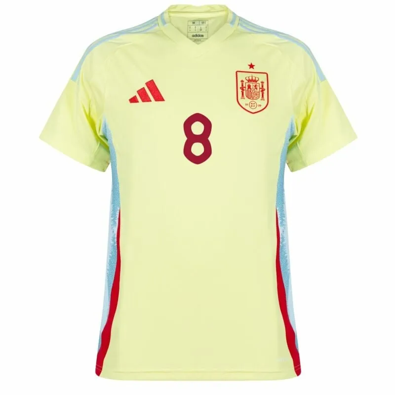 Ensemble de maillot d'extérieur pour enfants de l'Espagne de Pedro 2024/25 - Jaune
