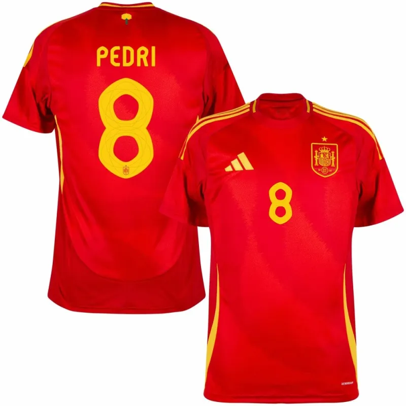 Maillot principal de l'Espagne de Pedri 2024/25 - Rouge