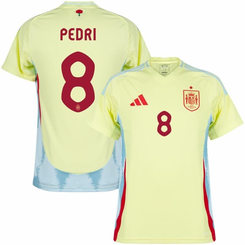 Pedri's Spain 2024/25 Away Jersey - Yellow