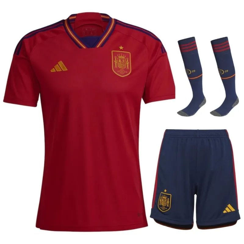 Ensemble Maillot Enfant Espagne Coupe du Monde 2022 Domicile - Rouge
