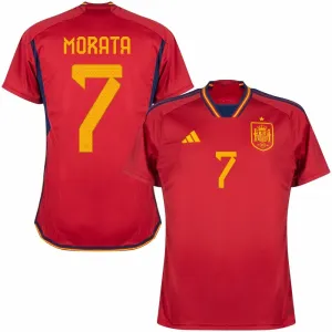 Maillot principal de l'Espagne pour la Coupe du monde FIFA 2022 de Morata - Rouge