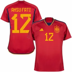 Le maillot principal de l'Espagne pour la Coupe du monde FIFA 2022 d'Ansu Fati - Rouge