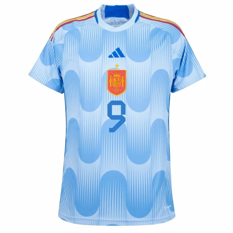 Gavi. Maillot d'extérieur de l'Espagne pour la Coupe du monde FIFA 2022 - Bleu