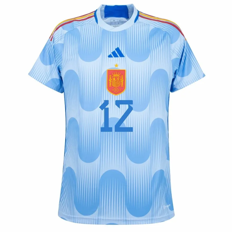 Ansu Fati. Maglia d'esterno della Spagna per la Coppa del mondo FIFA 2022 - Blu