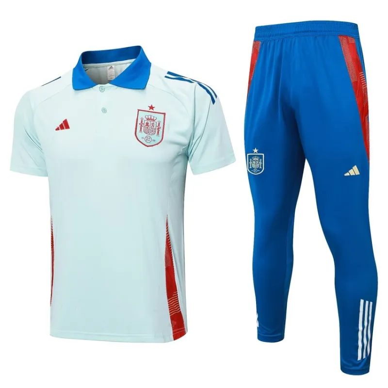 Vêtements de sport POLO espagnols 2024/25 + pantalon - blanc