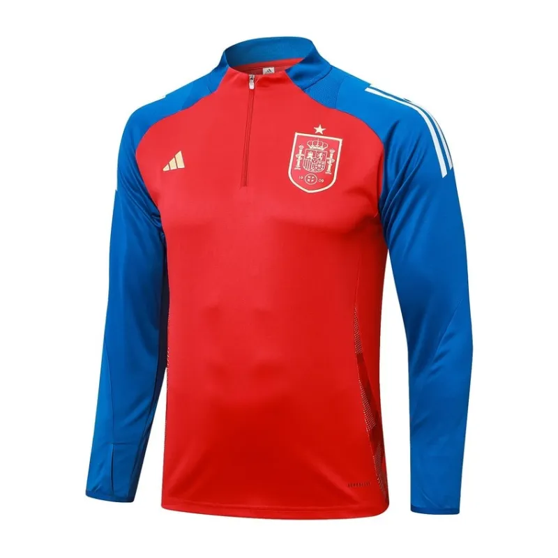 Vêtements de sport à manches longues + pantalons de l'Espagne 2024/25 - rouge