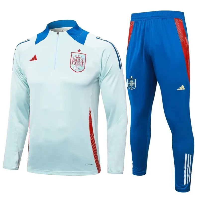 Vêtements de sport à manches longues + pantalons de l'Espagne 2024/25 - blanc