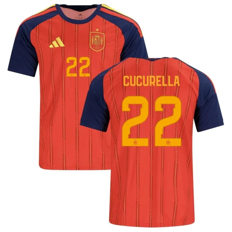 Maillot domicile Espagne CUCURELLA 2026/27 - Rouge