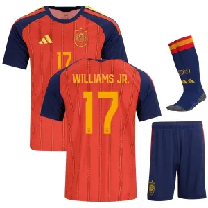 Completo Casa Bambino Spagna WILLIAMS JR 2026/27 - Rosso