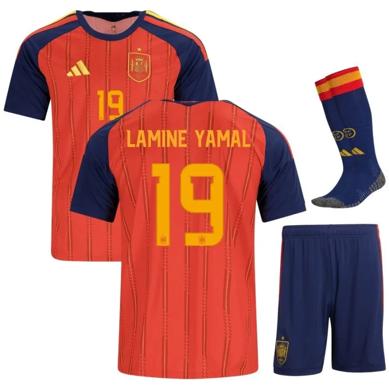 Spanien LAMINE YAMAL 2026/27 Heimkit Kinder - Rot