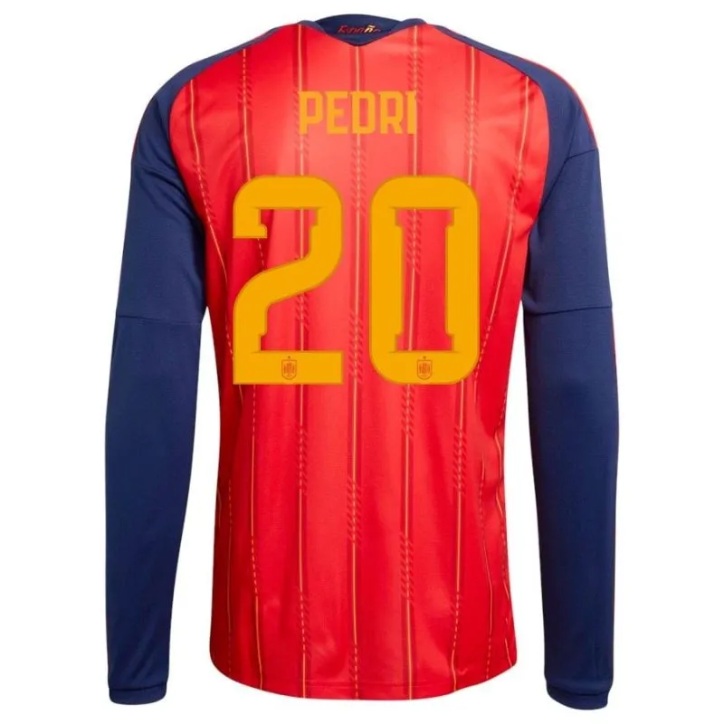 Camiseta local manga larga España PEDRI 2026/27 - Roja