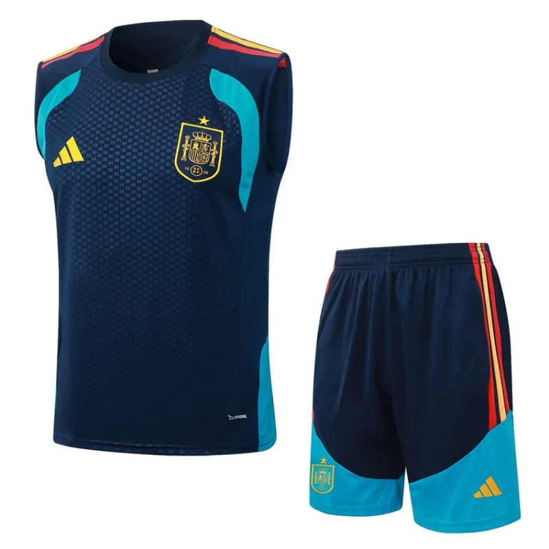 Ensemble Gilet Espagne 2026/27 Bleu Foncé