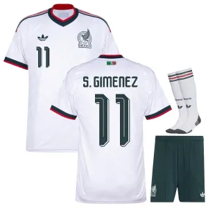 Kit Extérieur Enfant Mexique S. GIMENEZ 2026/27 Blanc