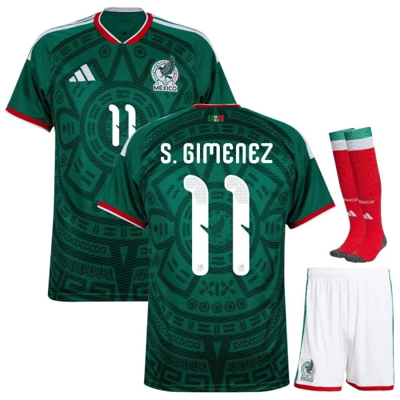 Kit Domicile Enfant Mexique S. GIMENEZ 2026/27 Vert
