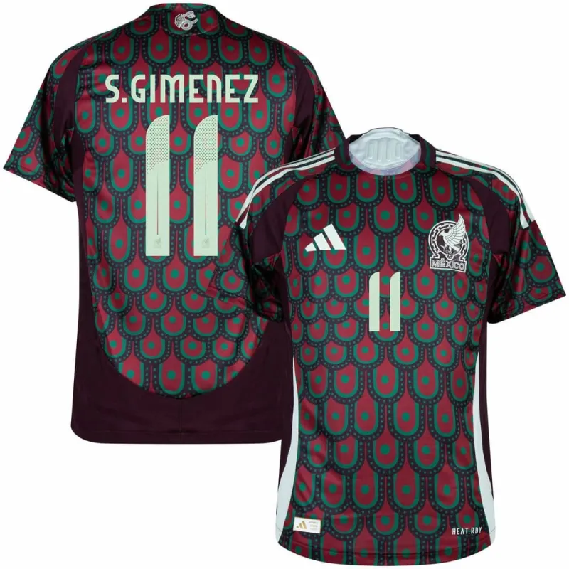 Jiménez Mexique 2024-25 Domicile Maillot Supporter - Rouge
