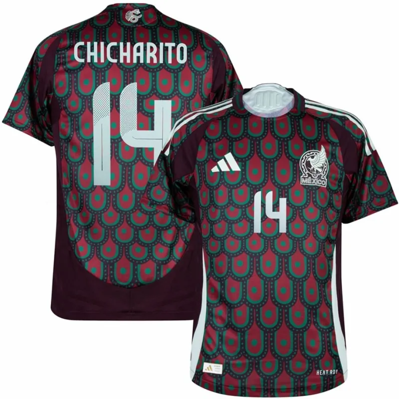 Chicharito Mexique 2024-25 Domicile Maillot Supporter - Rouge
