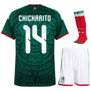 Tenue domicile junior du Mexique CHICHARITO 2026/27 Vert