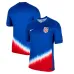 Le maillot d'extérieur 2024/25 pour enfants de l'équipe des États-Unis, bleu