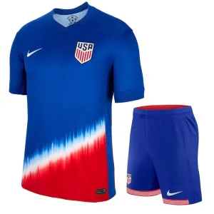 L'ensemble de maillots d'extérieur 2024/25 pour enfants de l'équipe des États-Unis, bleu