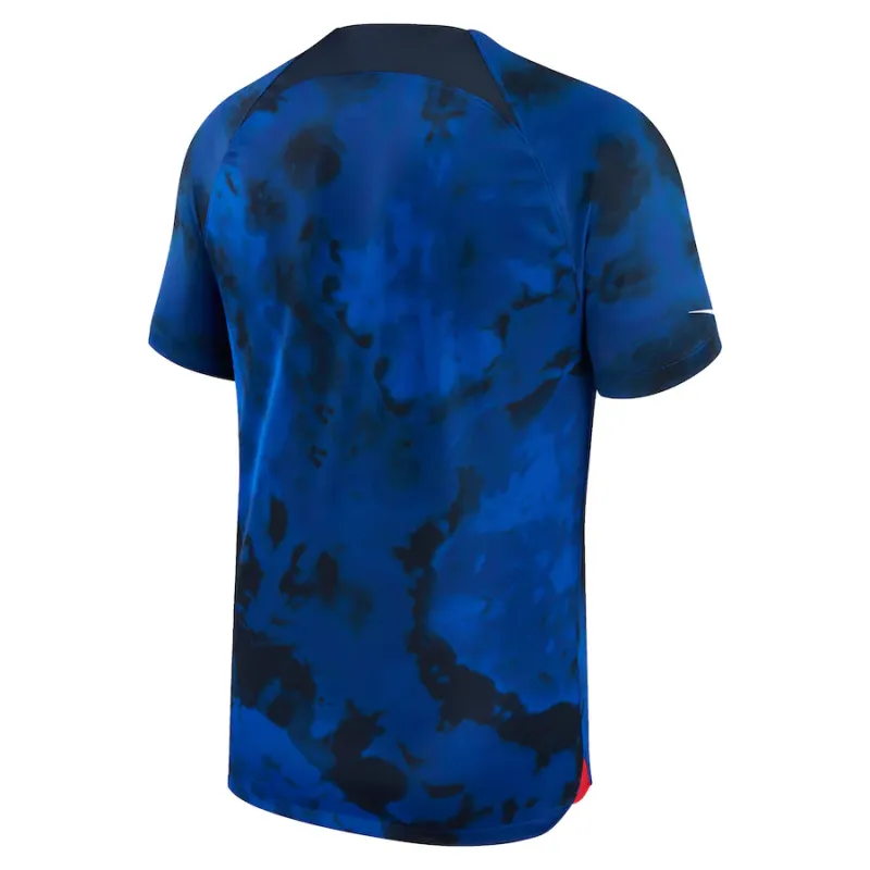 Le maillot d'extérieur de l'équipe des États-Unis pour la Coupe du monde 2022, bleu