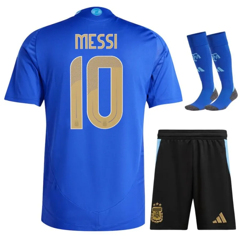 Messi, Camiseta de la selección argentina de visita 2024/25 para niños (Azul)