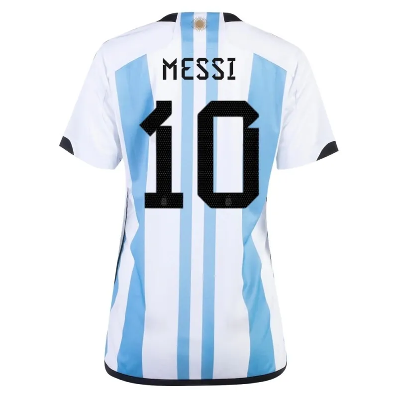 Messi, Argentina 2022/23 3-Star Women's Jersey (Sky Blue)